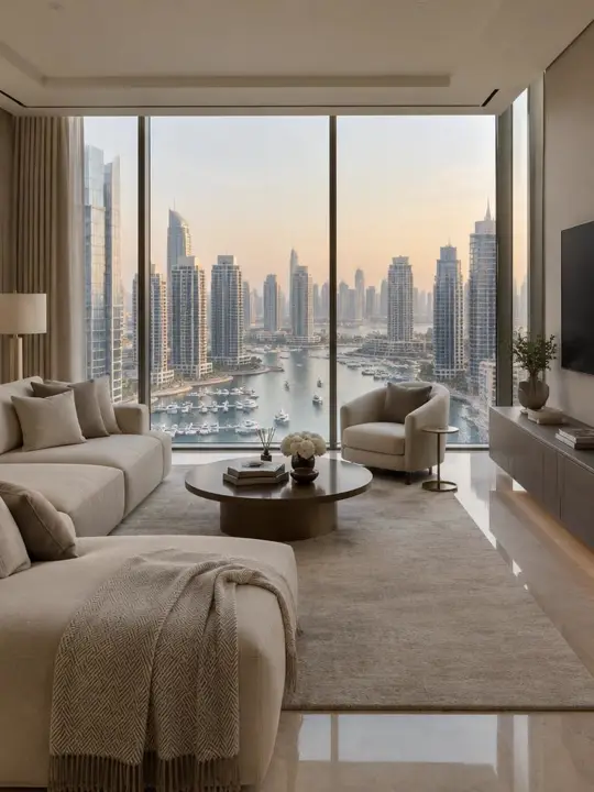 Calm apartment with a view over Dubai Marina