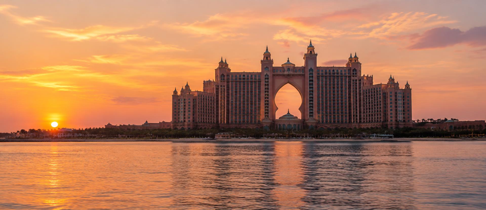 Atlantis The Palm at sunset, Palm Jumeirah Dubai